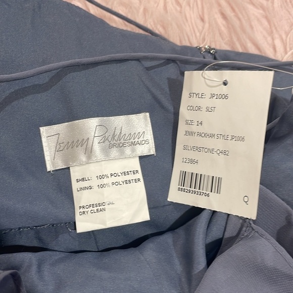 NWT Jenny Packham Ruffled Wrap Hi-Lo Maxi Dress Silverstone Chiffon - Picture 3 of 9